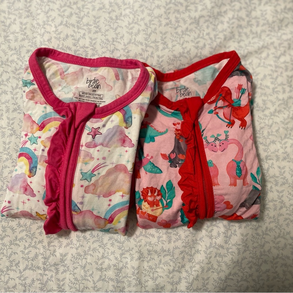 Birdie Bean bundle of two size 2T zippy pajamas EUC